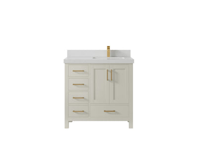 Malibu 36 in. W x 22 in. D Right Offset Sink Bathroom Vanity - Willow Bath and Vanity