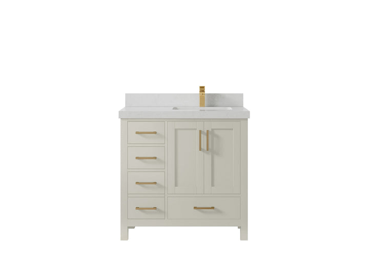 Malibu 36 in. W x 22 in. D Right Offset Sink Bathroom Vanity - photo 13