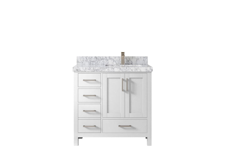 Malibu 36 in. W x 22 in. D Right Offset Sink Bathroom Vanity - photo 11