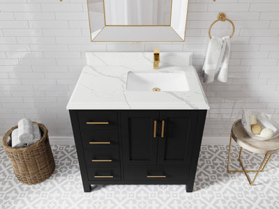 Malibu 36 in. W x 22 in. D Right Offset Sink Bathroom Vanity - Willow Bath and Vanity