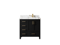 Malibu 36 in. W x 22 in. D Right Offset Sink Bathroom Vanity - photo 37