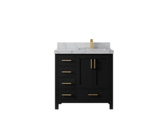 Malibu 36 in. W x 22 in. D Right Offset Sink Bathroom Vanity - photo 43