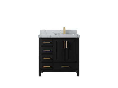 Malibu 36 in. W x 22 in. D Right Offset Sink Bathroom Vanity - Willow Bath and Vanity
