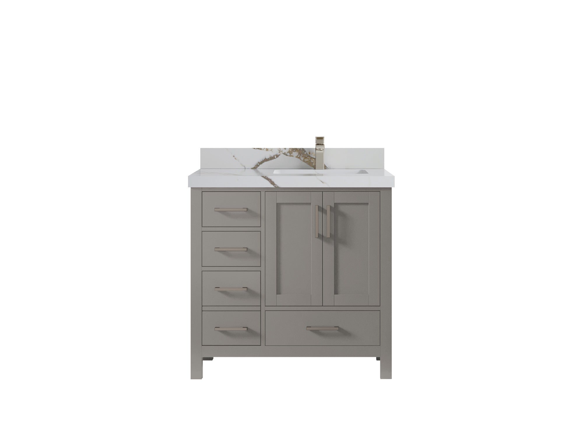 Malibu 36 in. W x 22 in. D Right Offset Sink Bathroom Vanity - Willow Bath and Vanity