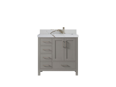 Malibu 36 in. W x 22 in. D Right Offset Sink Bathroom Vanity - Willow Bath and Vanity