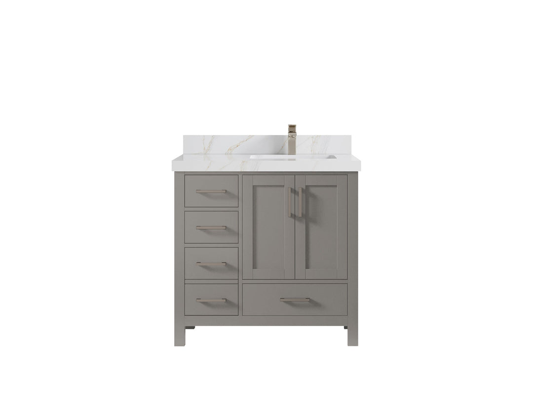 Malibu 36 in. W x 22 in. D Right Offset Sink Bathroom Vanity - Willow Bath and Vanity