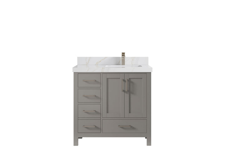 Malibu 36 in. W x 22 in. D Right Offset Sink Bathroom Vanity - photo 23
