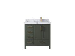 Malibu 36 in. W x 22 in. D Right Offset Sink Bathroom Vanity - photo 7