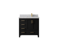 Malibu 36 in. W x 22 in. D Right Offset Sink Bathroom Vanity - photo 33