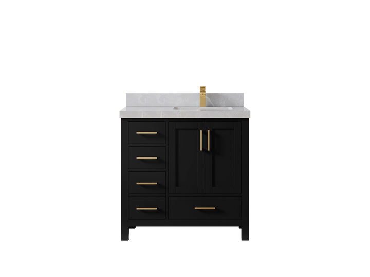 Malibu 36 in. W x 22 in. D Right Offset Sink Bathroom Vanity - photo 33