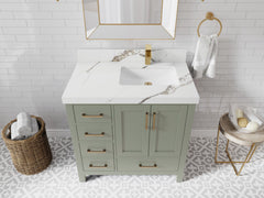 Malibu 36 in. W x 22 in. D Right Offset Sink Bathroom Vanity - photo 13
