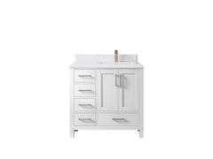 Malibu 36 in. W x 22 in. D Right Offset Sink Bathroom Vanity - photo 33
