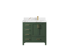 Malibu 36 in. W x 22 in. D Right Offset Sink Bathroom Vanity - photo 37