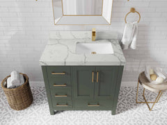 Malibu 36 in. W x 22 in. D Right Offset Sink Bathroom Vanity - photo 30