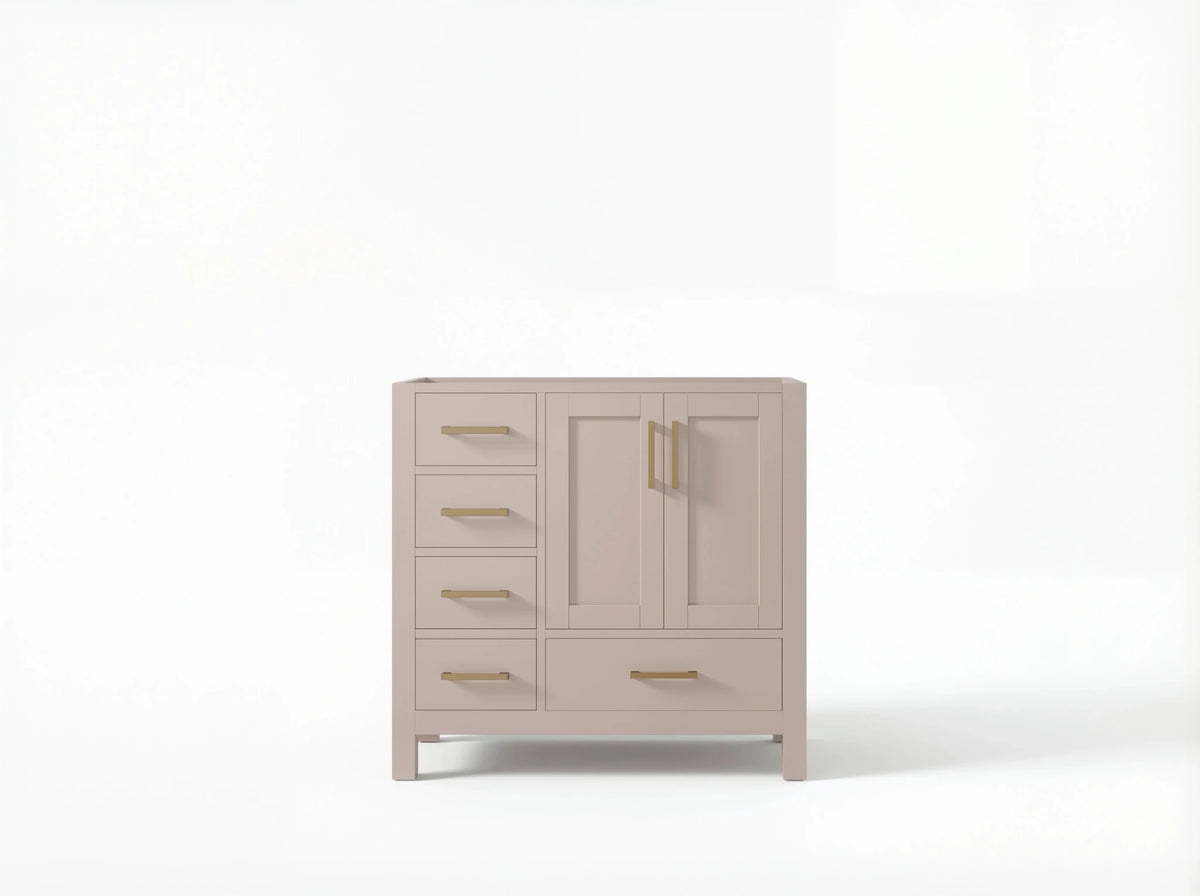 Malibu 36 in. W x 22 in. D Right Offset Sink Bathroom Vanity - Willow Bath and Vanity