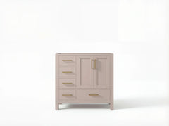 Malibu 36 in. W x 22 in. D Right Offset Sink Bathroom Vanity - photo 3