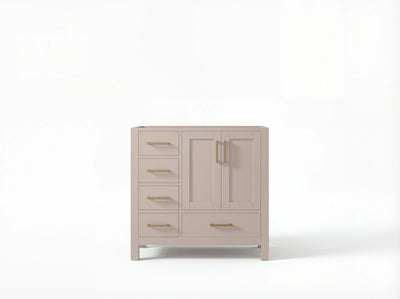 Malibu 36 in. W x 22 in. D Right Offset Sink Bathroom Vanity - Willow Bath and Vanity
