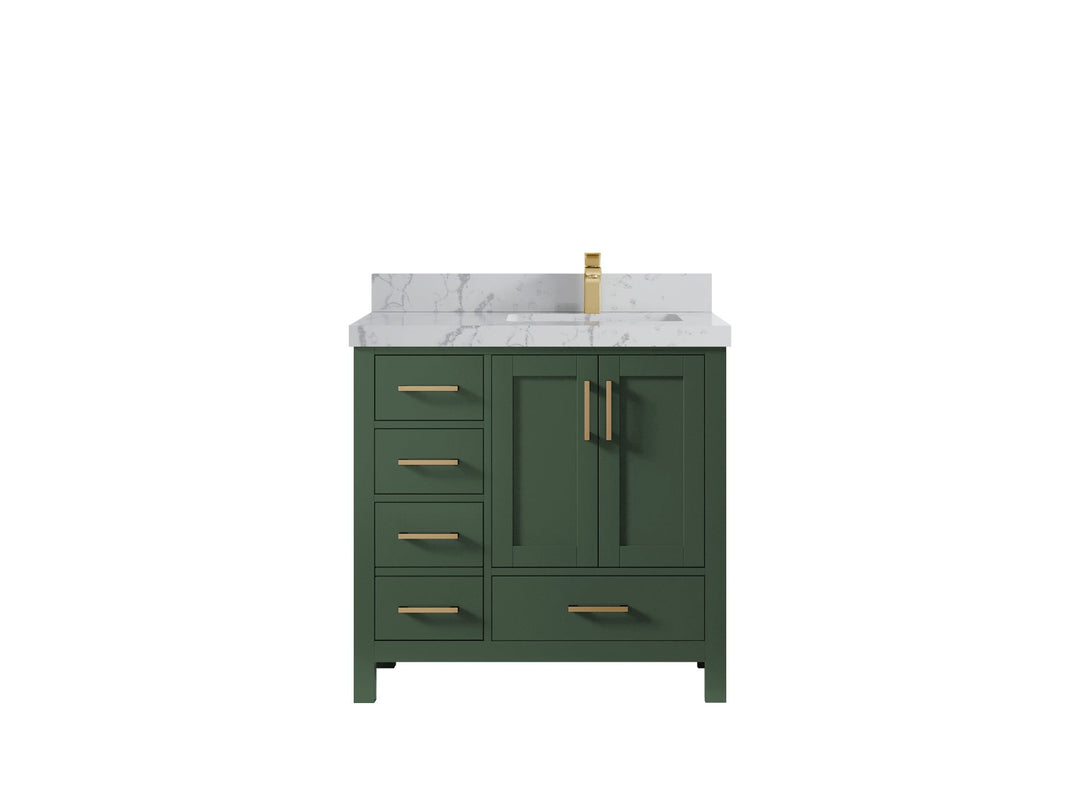 Malibu 36 in. W x 22 in. D Right Offset Sink Bathroom Vanity - Willow Bath and Vanity