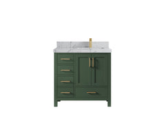 Malibu 36 in. W x 22 in. D Right Offset Sink Bathroom Vanity - photo 43