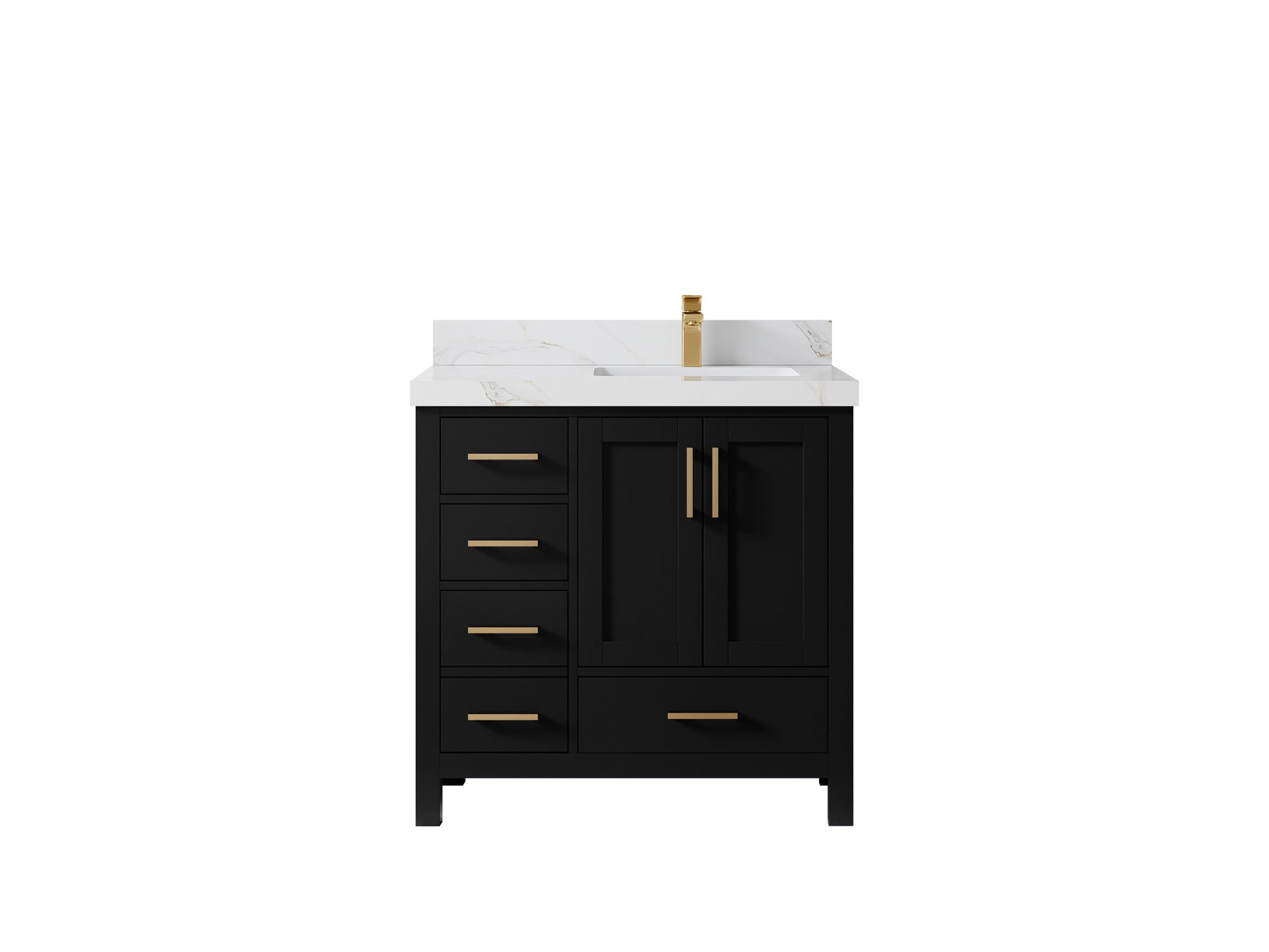 Malibu 36 in. W x 22 in. D Right Offset Sink Bathroom Vanity - Willow Bath and Vanity