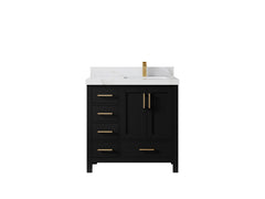 Malibu 36 in. W x 22 in. D Right Offset Sink Bathroom Vanity - photo 21