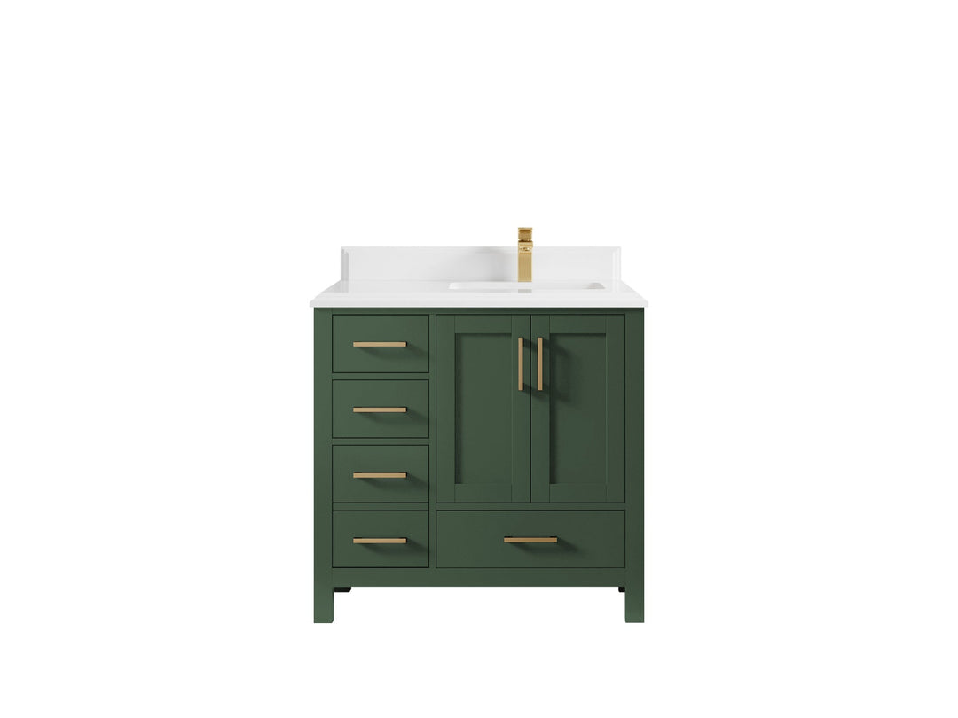 Malibu 36 in. W x 22 in. D Right Offset Sink Bathroom Vanity - Willow Bath and Vanity