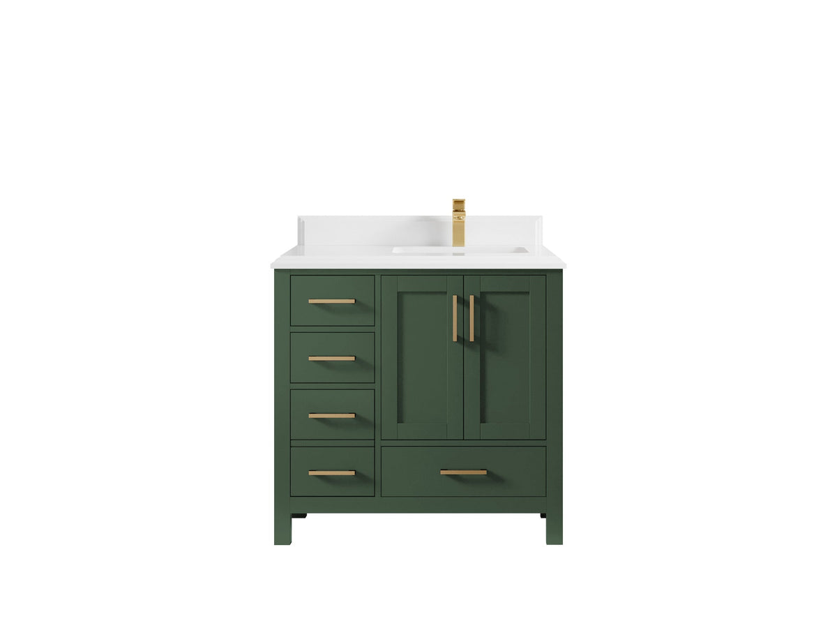 Malibu 36 in. W x 22 in. D Right Offset Sink Bathroom Vanity - Willow Bath and Vanity