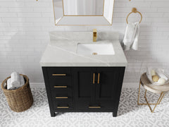 Malibu 36 in. W x 22 in. D Right Offset Sink Bathroom Vanity - photo 32