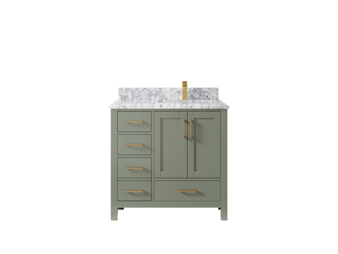 Malibu 36 in. W x 22 in. D Right Offset Sink Bathroom Vanity - Willow Bath and Vanity