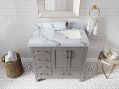 Malibu 36 in. W x 22 in. D Right Offset Sink Bathroom Vanity - photo 20