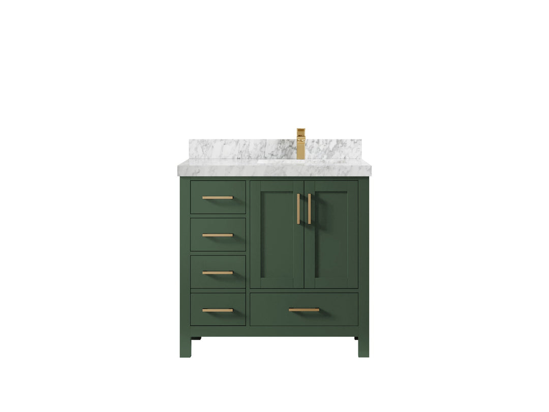 Malibu 36 in. W x 22 in. D Right Offset Sink Bathroom Vanity - Willow Bath and Vanity