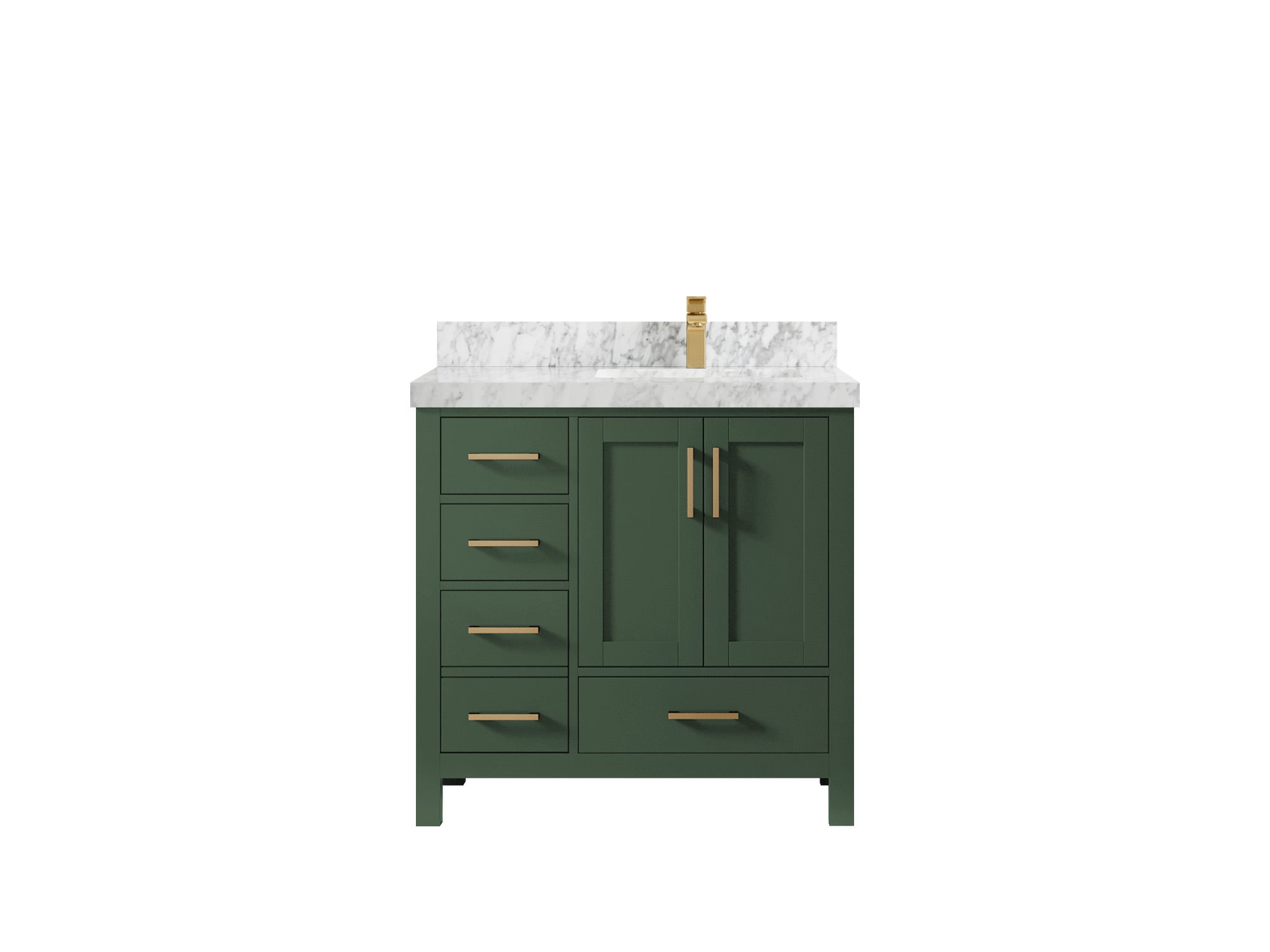 Malibu 36 in. W x 22 in. D Right Offset Sink Bathroom Vanity - Willow Bath and Vanity