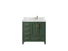 Malibu 36 in. W x 22 in. D Right Offset Sink Bathroom Vanity - photo 11