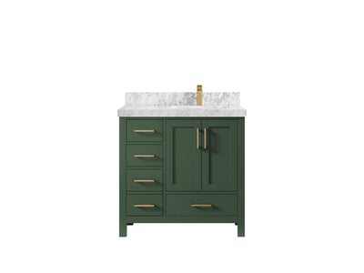 Malibu 36 in. W x 22 in. D Right Offset Sink Bathroom Vanity - Willow Bath and Vanity