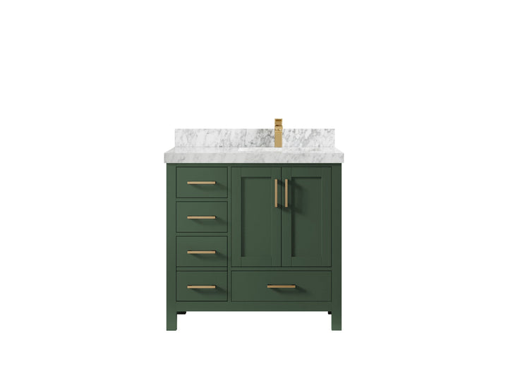Malibu 36 in. W x 22 in. D Right Offset Sink Bathroom Vanity - photo 11