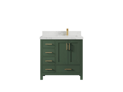 Malibu 36 in. W x 22 in. D Right Offset Sink Bathroom Vanity - Willow Bath and Vanity