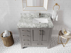 Malibu 36 in. W x 22 in. D Right Offset Sink Bathroom Vanity - photo 10