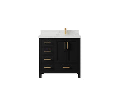 Malibu 36 in. W x 22 in. D Right Offset Sink Bathroom Vanity - photo 19