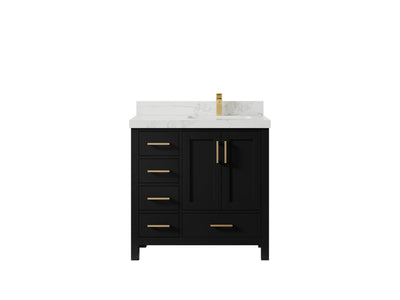 Malibu 36 in. W x 22 in. D Right Offset Sink Bathroom Vanity - Willow Bath and Vanity
