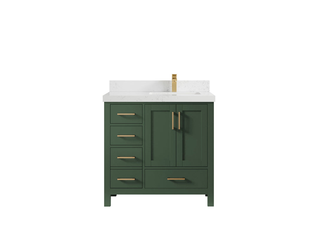 Malibu 36 in. W x 22 in. D Right Offset Sink Bathroom Vanity - Willow Bath and Vanity