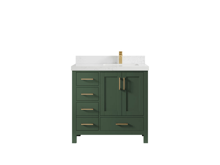 Malibu 36 in. W x 22 in. D Right Offset Sink Bathroom Vanity - photo 31