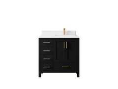 Malibu 36 in. W x 22 in. D Right Offset Sink Bathroom Vanity - photo 29