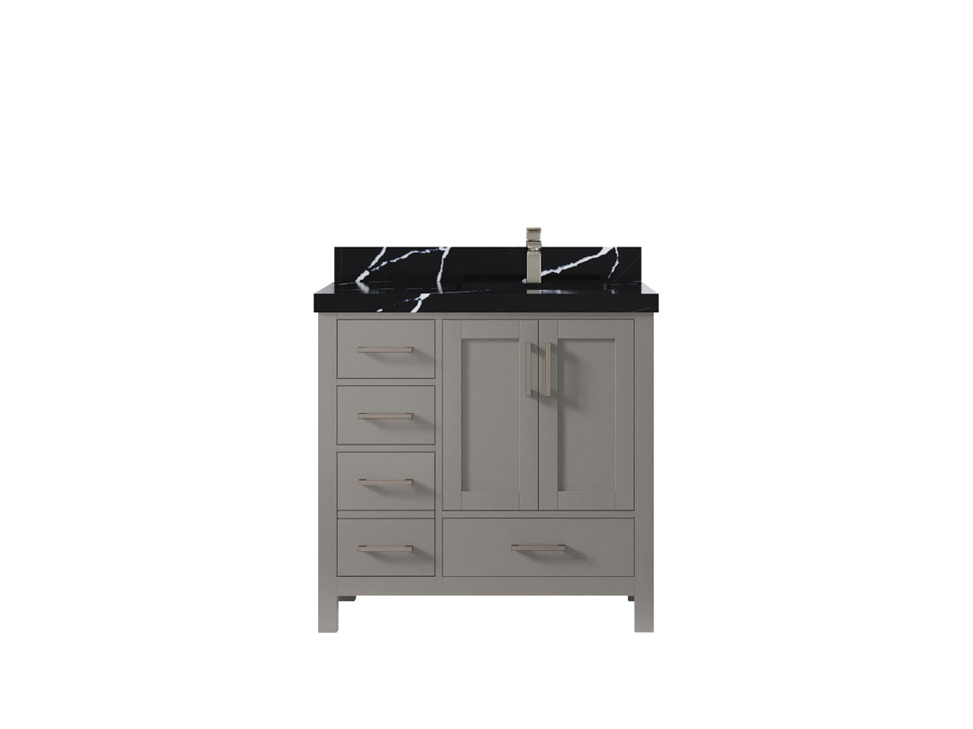 Malibu 36 in. W x 22 in. D Right Offset Sink Bathroom Vanity - Willow Bath and Vanity