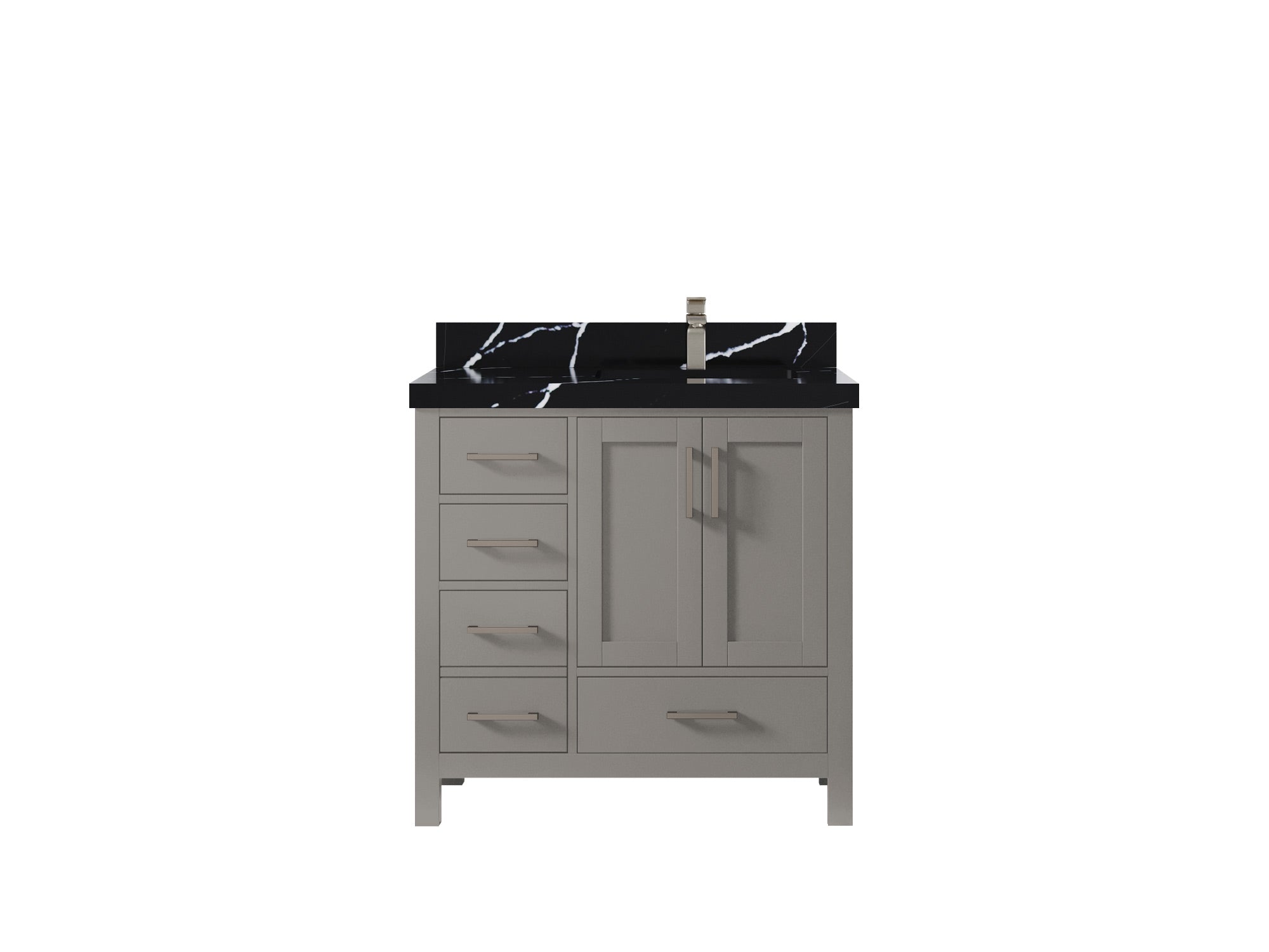 Malibu 36 in. W x 22 in. D Right Offset Sink Bathroom Vanity - Willow Bath and Vanity