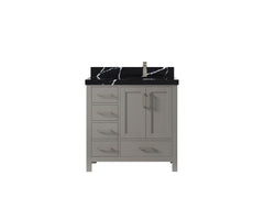Malibu 36 in. W x 22 in. D Right Offset Sink Bathroom Vanity - photo 9