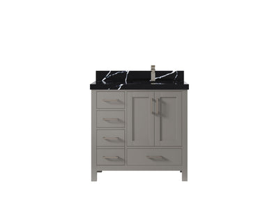 Malibu 36 in. W x 22 in. D Right Offset Sink Bathroom Vanity - Willow Bath and Vanity