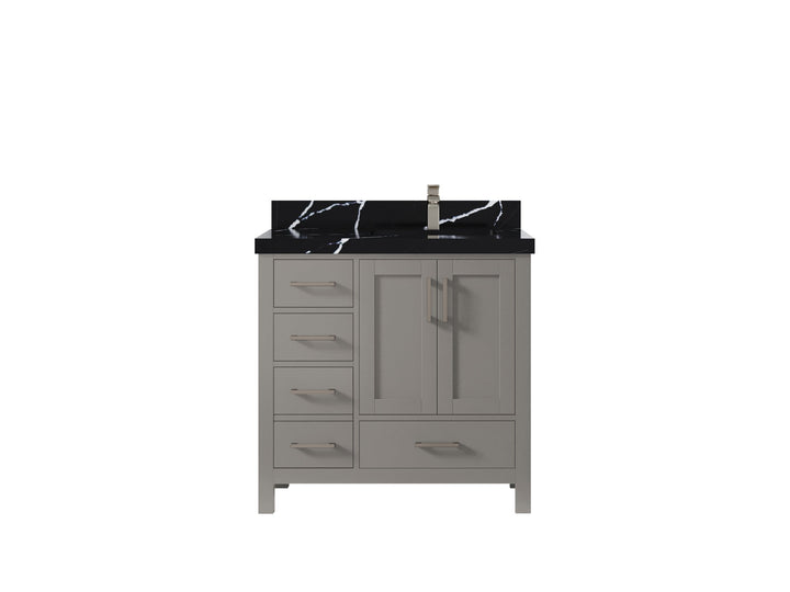 Malibu 36 in. W x 22 in. D Right Offset Sink Bathroom Vanity - photo 9
