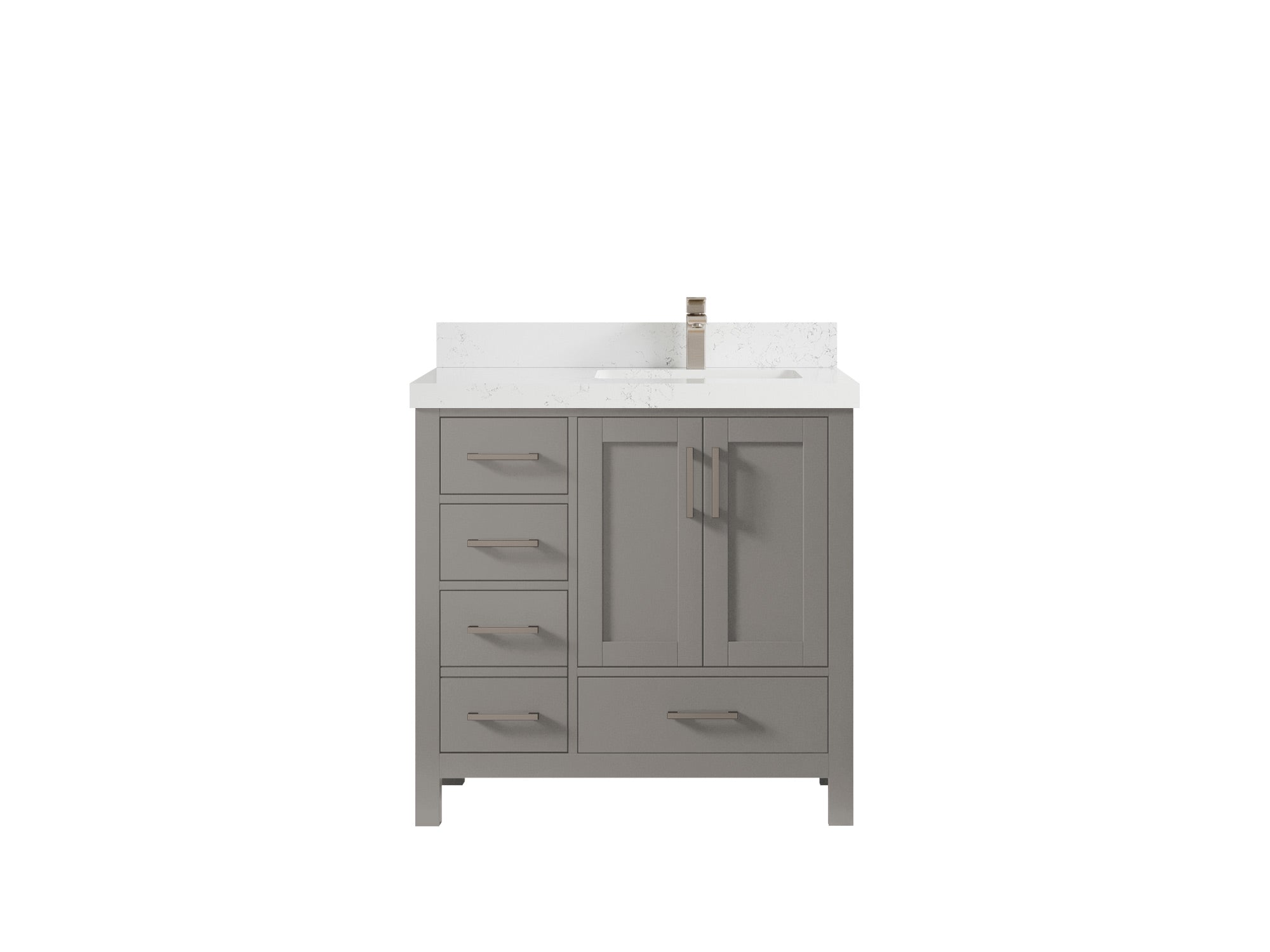 Malibu 36 in. W x 22 in. D Right Offset Sink Bathroom Vanity - Willow Bath and Vanity