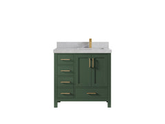 Malibu 36 in. W x 22 in. D Right Offset Sink Bathroom Vanity - photo 33