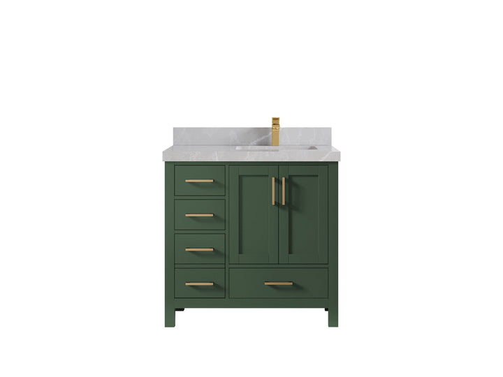 Malibu 36 in. W x 22 in. D Right Offset Sink Bathroom Vanity - photo 33